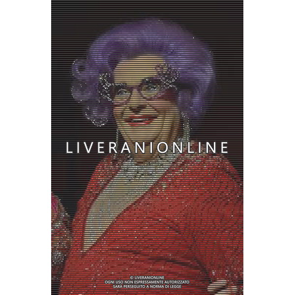 Dame Edna Everage (Barry Humphries) attends the photocall for the Barry Humphries\' Farewell Tour \'Eat Pray Laugh!\' at The London Palladium, London. 13th November 2013. AG ALDO LIVERANI SAS ONLY ITALY