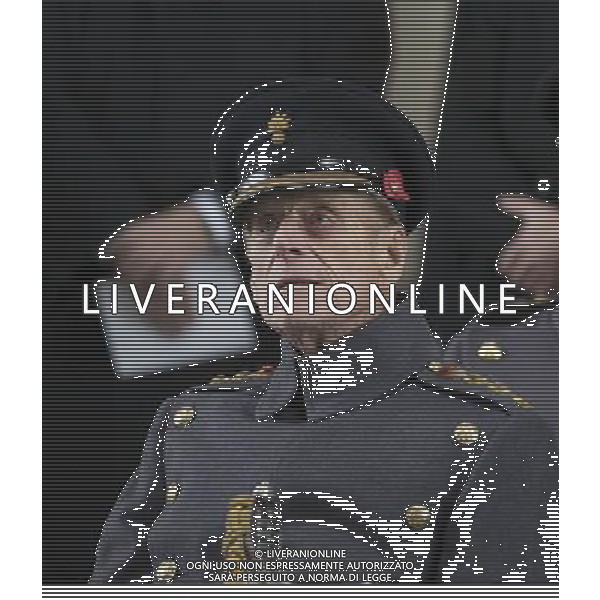 His Royal Highness The Duke of Edinburgh, Senior Colonel, Household Division and Colonel, Grenadier Guards attending the Last Post ceremony in Ypres, Belgium, to mark the gathering of soil from Flanders Fields for a memorial garden at the Guards Museum in London. ©photoshot/AGENZIA ALDO LIVERANI SAS - ITALY ONLY - EDITORIAL USE ONLY - REALI INGLESI: Filippo Duca di Edimburgo a Ypres, in Belgio 11 Novembre 2013