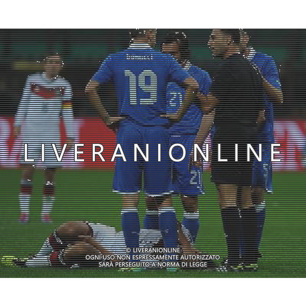 Amichevole Milano - 15.11.2013 Italia-Germania Nella Foto:infortunio khedira /Ph.Vitez-Ag. Aldo Liverani