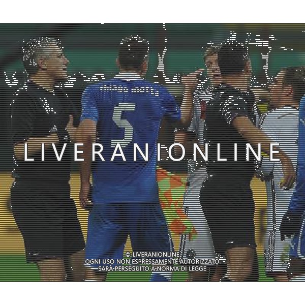 Amichevole Milano - 15.11.2013 Italia-Germania Nella Foto:scontro fra i giocatori della germania e quelli dell\'italia dopo un fallo di kroos su thiago motta /Ph.Vitez-Ag. Aldo Liverani