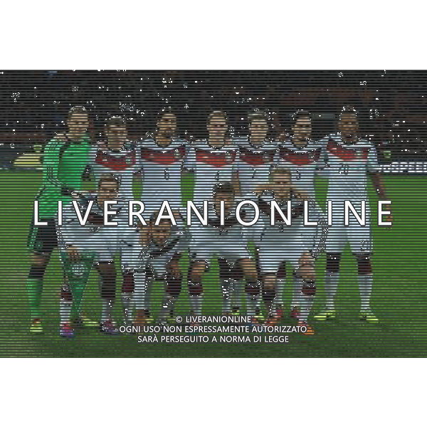Amichevole Milano - 15.11.2013 Italia-Germania Nella Foto:Germania Squadra Formazione Neuer,Howedes,Hummels,Khedira,Jansen,Schurrle,Muller,Lahm,Kroos,Gotze,Boateng /Ph.Vitez-Ag. Aldo Liverani