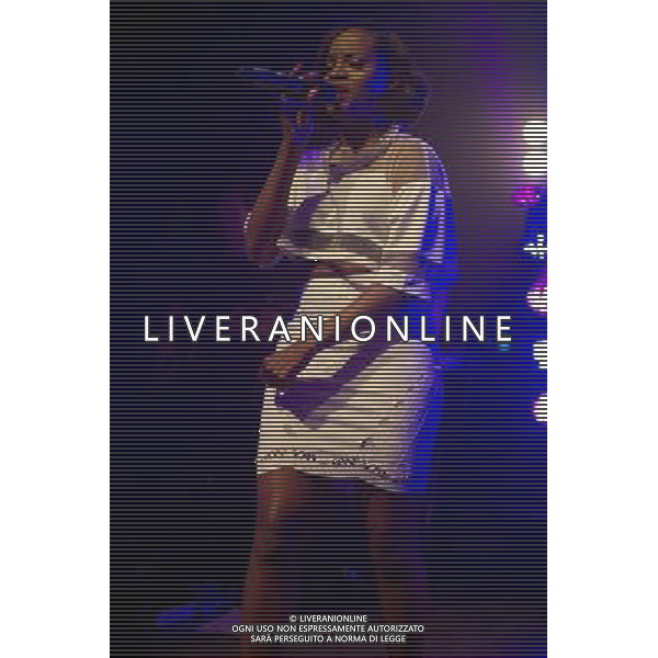 The original Sugababes, now known as Mutya Keisha Siobhan (MKS for short) perform the last date of their tour at Shepherd\'s Bush Empire, London, England, UK on 15th November 2013. The band consists of Mutya Buena, Keisha Buchanan and SiobhÌÁn Donaghy. Pictured: Keisha Buchanan ©photoshot/AGENZIA ALDO LIVERANI SAS -