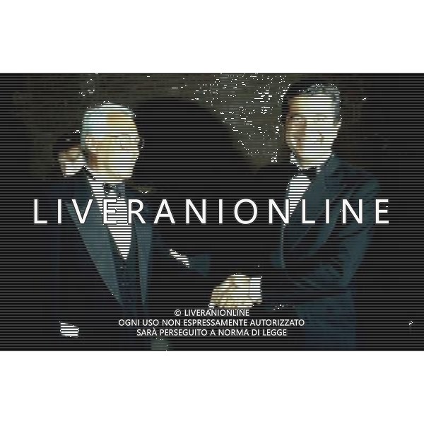 Giorgio Armani e Carlo De Benedetti foto studio D.I.M./Ag.Aldo Liverani