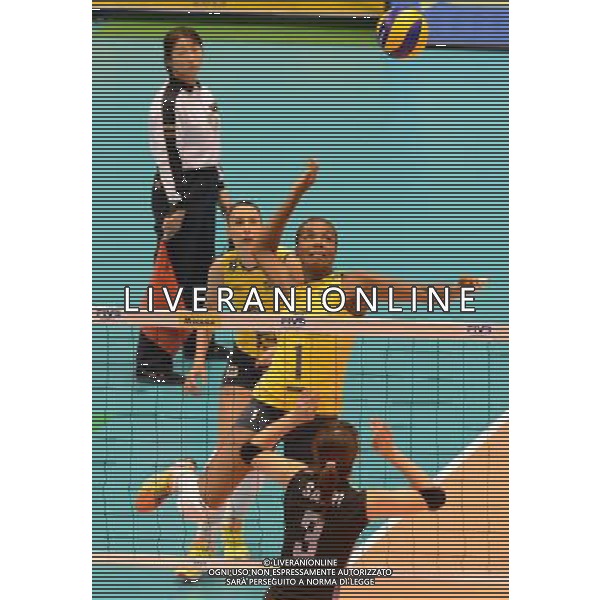 (131117) -- TOKYO, Nov. 17, 2013 () -- Fabiana (C) of Brazil spikes the ball during the final of the 2013 FIVB World Grand Champions Cup between Japan and Brazil in Tokyo, Japan, on Nov. 17, 2013. Brazil won 3-0. (/Ma Ping) ©photoshot/AGENZIA ALDO LIVERANI SAS - ITALY ONLY - EDITORIAL USE ONLY ©PHOTOHSOT/AGENZIA ALDO LIVERANI SAS - ITALY ONLY - World Grand Champions Cup 2013 al Tokyo Metropolitan Gymnasium di Tokyo, in Giappone, novembre 2013