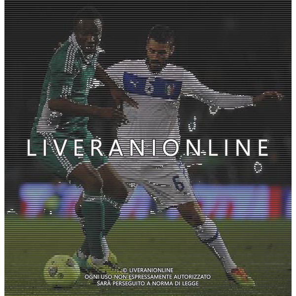 Amichevole Londra - 18.11.2013 Italia-Nigeria Nella Foto:Mikel Obi John-Candreva Antonio /Ph.Vitez-Ag. Aldo Liverani