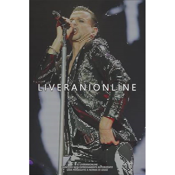 Dave Gahan of English synthpop band Depeche Mode performs at The O2 Arena, London, England, UK on 19th November 2013. The band consists of Dave Gahan (lead vocals), Andy Fletcher (keyboards) and Martin Gore (keyboards, guitar). ©PHOTOHSOT/AGENZIA ALDO LIVERANI SAS - ITALY ONLY - EDITORIAL USE ONLY
