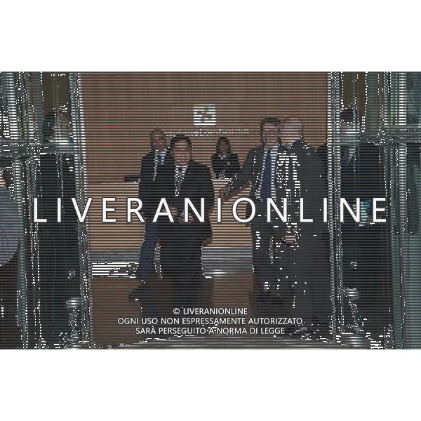 Erick Thohir e Massimo Moratti escono dal Palazzo della Regione Lombardia a Milano 20 novembre 2013 ©Gazzaniga/AGENZIA ALDO LIVERANI SAS