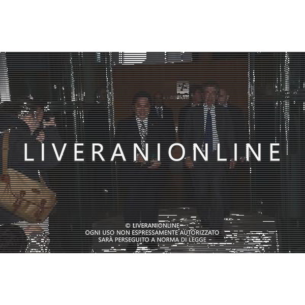 Erick Thohir e Massimo Moratti escono dal Palazzo della Regione Lombardia a Milano 20 novembre 2013 ©Gazzaniga/AGENZIA ALDO LIVERANI SAS