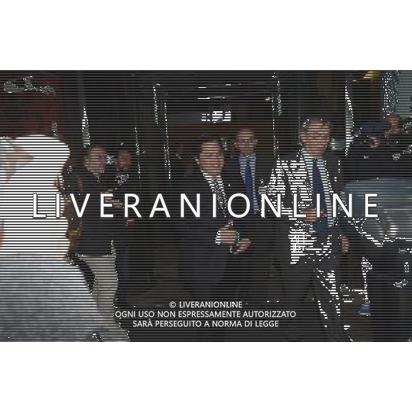 Erick Thohir e Massimo Moratti escono dal Palazzo della Regione Lombardia a Milano 20 novembre 2013 ©Gazzaniga/AGENZIA ALDO LIVERANI SAS