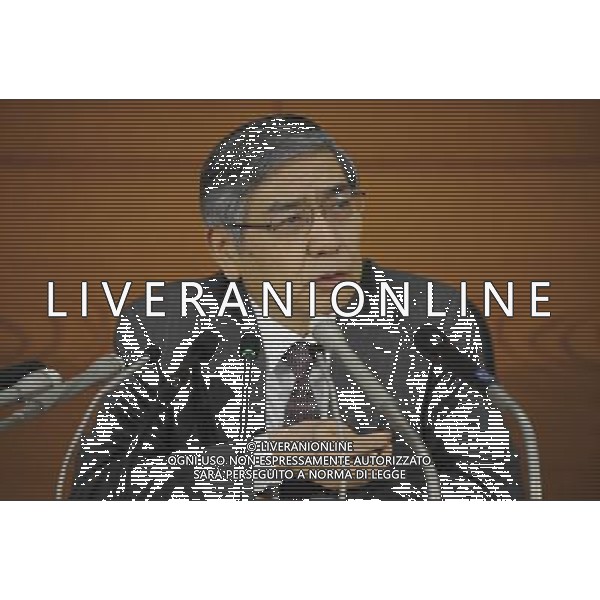 (131121) -- TOKYO, Nov. 21, 2013 () -- Governor of the Bank of Japan Haruhiko Kuroda speaks during a press conference in Tokyo, Japan, Nov. 21, 2013. The Bank of Japan announced that it will apply an aggressive monetary policy so that the monetary base will increase at an annual pace of about 60-70 trillion yen. () ©photoshot/AGENZIA ALDO LIVERANI SAS - ITALY ONLY - Il Governatore della Banca del Giappone Haruhiko Kuroda parla durante una conferenza stampa a Tokyo, Giappone, 21 Novembre 2013.