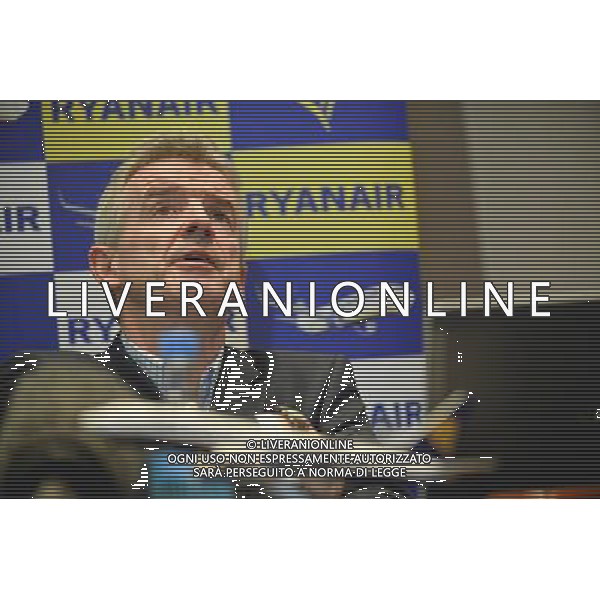 Michael O\'Leary at Ryanair\'s press conference Ryanair today (21 Nov) announced it will open 12 new routes from London Stansted (in April 2014) as well as adding frequencies on 17 existing routes, which will deliver an additional 1,300,000 passengers p.a. and support 1,300 new on-site jobs at London Stansted Airport. Montcalm London City Hotel, London, UK ©photohsot/AGENZIA ALDO LIVERANI SAS - ITALY ONLY - EDITORIAL USE ONLY -