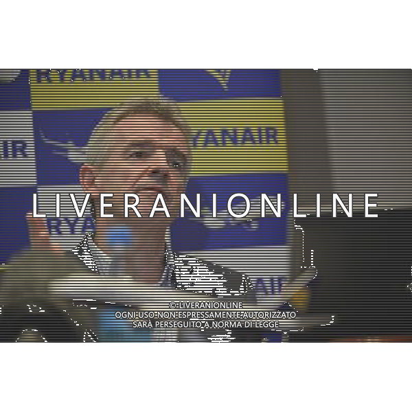 Michael O\'Leary at Ryanair\'s press conference Ryanair today (21 Nov) announced it will open 12 new routes from London Stansted (in April 2014) as well as adding frequencies on 17 existing routes, which will deliver an additional 1,300,000 passengers p.a. and support 1,300 new on-site jobs at London Stansted Airport. Montcalm London City Hotel, London, UK ©photohsot/AGENZIA ALDO LIVERANI SAS - ITALY ONLY - EDITORIAL USE ONLY -