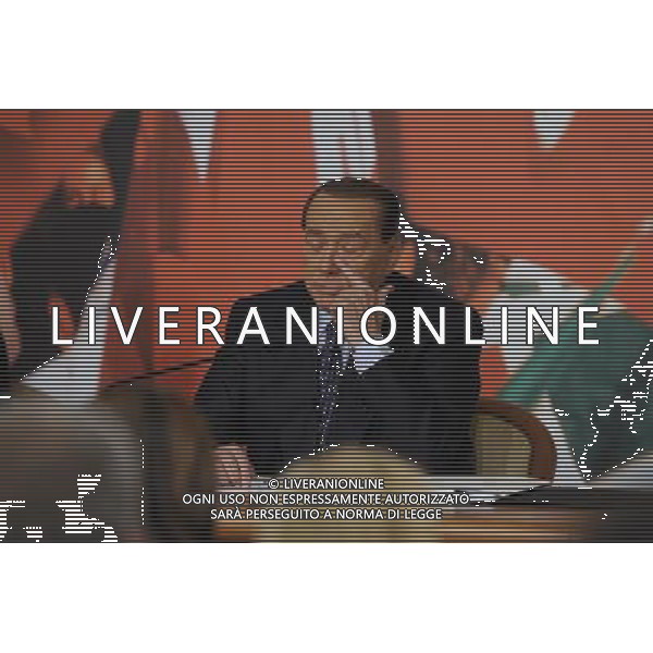 Conferenza stampa di Silvio Berlusconi in merito alla condanna per i diritti televisivi Mediaset nella sede di Forza Italia a Roma 25 novembre 2013 ©Corradetti/AGENZIA ALDO LIVERANI SAS