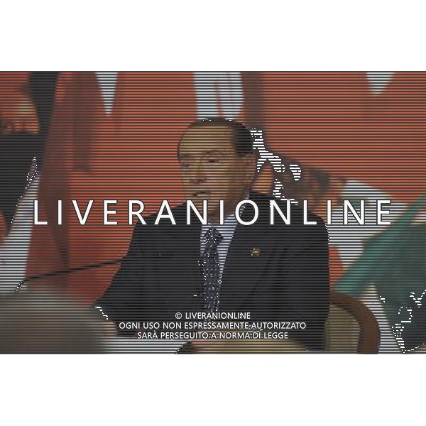 Conferenza stampa di Silvio Berlusconi in merito alla condanna per i diritti televisivi Mediaset nella sede di Forza Italia a Roma 25 novembre 2013 ©Corradetti/AGENZIA ALDO LIVERANI SAS