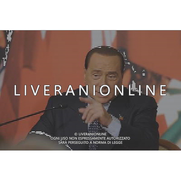 Conferenza stampa di Silvio Berlusconi in merito alla condanna per i diritti televisivi Mediaset nella sede di Forza Italia a Roma 25 novembre 2013 ©Corradetti/AGENZIA ALDO LIVERANI SAS