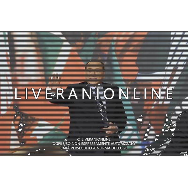 Conferenza stampa di Silvio Berlusconi in merito alla condanna per i diritti televisivi Mediaset nella sede di Forza Italia a Roma 25 novembre 2013 ©Corradetti/AGENZIA ALDO LIVERANI SAS