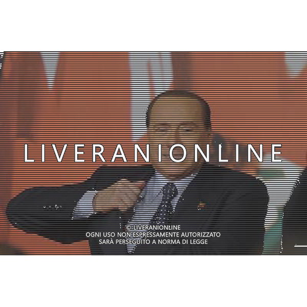 Conferenza stampa di Silvio Berlusconi in merito alla condanna per i diritti televisivi Mediaset nella sede di Forza Italia a Roma 25 novembre 2013 ©Corradetti/AGENZIA ALDO LIVERANI SAS