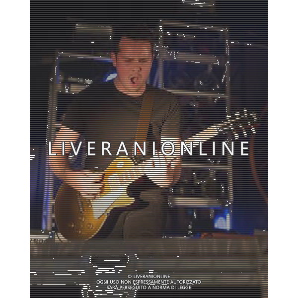 Lonely the Brave - guitarists Mark Trotter and Joel Mason, bassist Andrew Bushen, singer David Jakes and drummer Gavin \'Mo\' Edgeley performing live in concert on the longstanding US punk rock revue \'Vans Warped\' tour Saturday, Day One - Alexandra Palace, London, United Kingdom Date: 16/11/2013 AG ALDO LIVERANI SAS ONLY ITALY
