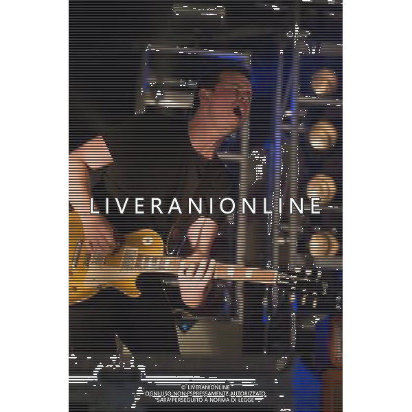 Lonely the Brave - guitarists Mark Trotter and Joel Mason, bassist Andrew Bushen, singer David Jakes and drummer Gavin \'Mo\' Edgeley performing live in concert on the longstanding US punk rock revue \'Vans Warped\' tour Saturday, Day One - Alexandra Palace, London, United Kingdom Date: 16/11/2013 AG ALDO LIVERANI SAS ONLY ITALY