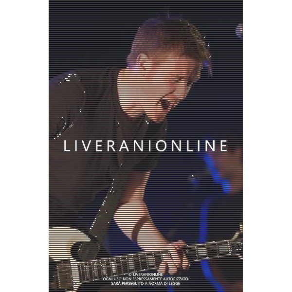 Lonely the Brave - guitarists Mark Trotter and Joel Mason, bassist Andrew Bushen, singer David Jakes and drummer Gavin \'Mo\' Edgeley performing live in concert on the longstanding US punk rock revue \'Vans Warped\' tour Saturday, Day One - Alexandra Palace, London, United Kingdom Date: 16/11/2013 AG ALDO LIVERANI SAS ONLY ITALY