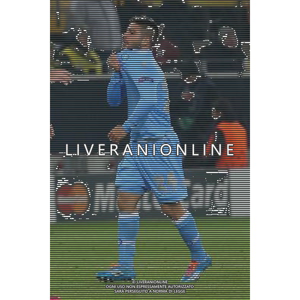 BORUSSIA DORTMUND - NAPOLI CHAMPIONS LEAGUE 26 NOVEMBRE 2013 NELLA FOTO: ESULTANZA DOPO IL GOL DI INSIGNE ©MOSCA/AGENZIA ALDO LIVERANI SAS