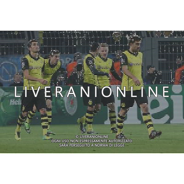 BORUSSIA DORTMUND - NAPOLI CHAMPIONS LEAGUE 26 NOVEMBRE 2013 NELLA FOTO: ESULTANZA DOPO IL GOL DI BLASZCZYKOWSKI ©MOSCA/AGENZIA ALDO LIVERANI SAS