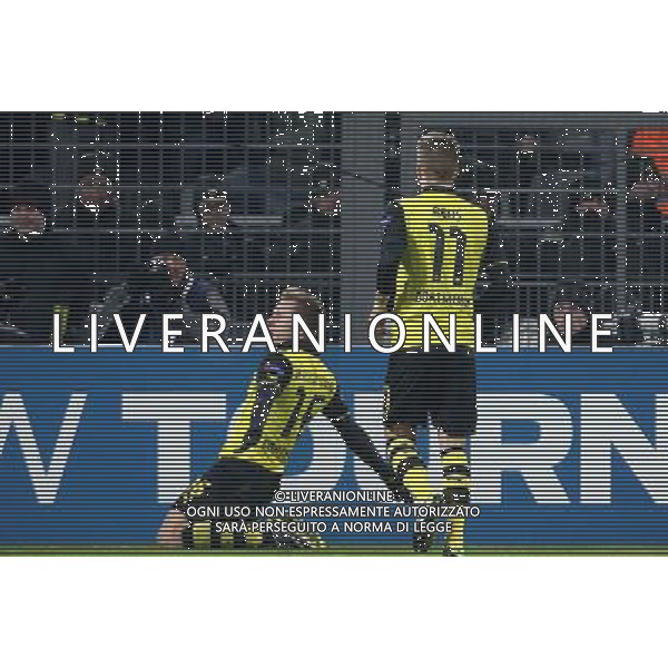 BORUSSIA DORTMUND - NAPOLI CHAMPIONS LEAGUE 26 NOVEMBRE 2013 NELLA FOTO: ESULTANZA DOPO IL GOL DI BLASZCZYKOWSKI ©MOSCA/AGENZIA ALDO LIVERANI SAS