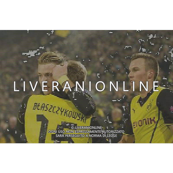 26.11.2013, Dortmund, Pilka nozna, football, uefa champions league, liga mistrzow, BVB Borussia Dortmund - SSC Neapel, Borussia Dortmund - SSC Napoli, Marco Reus (Borussia Dortmund), Jakub Blaszczykowski (Borussia Dortmund), bramka, radosc, gol, goal , fot. Lukasz Skwiot / Foto Olimpik/NEWSPIX.PL --- Newspix.pl AG ALDO LIVERANI SAS ONLY ITALY