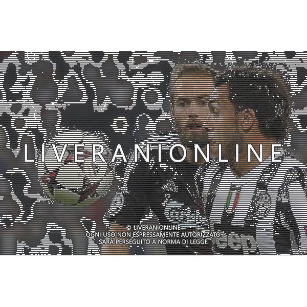 Juventus - FC Copenhagen Champions Leaugue 2013-2014 27-11-2013 Federico Tardito/Agenzia Aldo Liverani Sas Nella foto Tevez e Mellberg