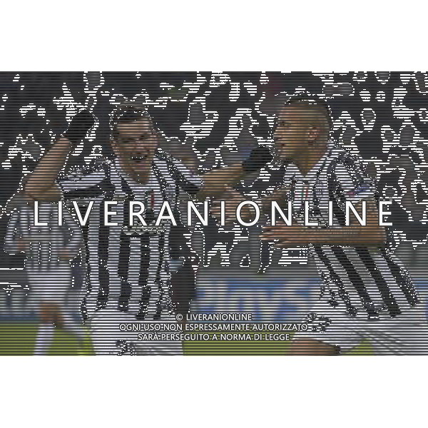 Juventus - FC Copenhagen Champions Leaugue 2013-2014 27-11-2013 Federico Tardito/Agenzia Aldo Liverani Sas Nella foto esultanza Vidal terzo gol