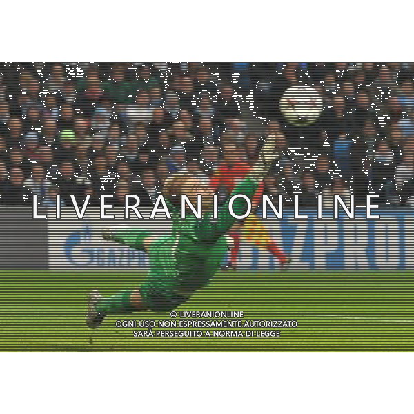 Manchester City\'s Joe Hart is beaten by Viktoria Plzen\'s Pavel Horvath Photo by Dave Howarth/CameraSport Football - UEFA Champions League Group D - Manchester City v FC Viktoria Plzen - Wednesday 27th November 2013 - Ethiad Stadium - Manchester Â© CameraSport - 43 Linden Ave. Countesthorpe. Leicester. England. LE8 5PG - Tel: +44 (0) 116 277 4147 - admin@camerasport.com - www.camerasport.com AG ALDO LIVERANI SAS ONLY ITALY