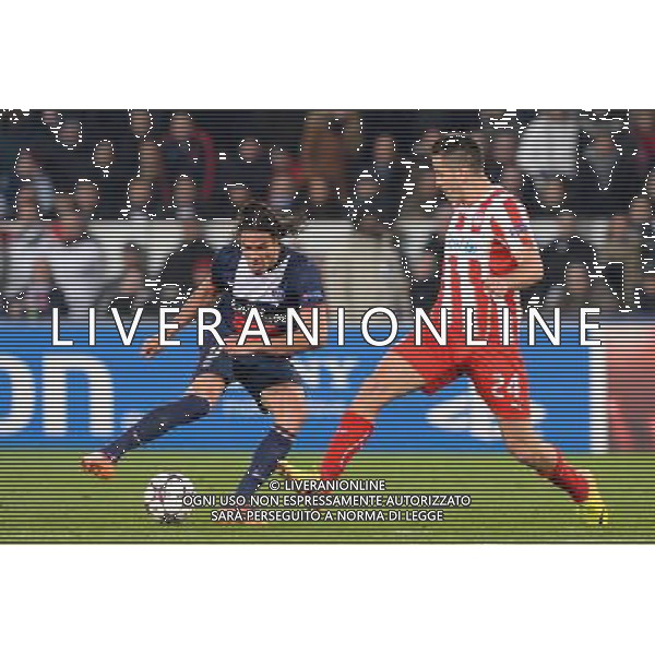 Edinson CAVANI - 27.11.2013 - Paris Saint Germain / Olympiakos - Champions League Photo : Fred Porcu / Icon Sport AG ALDO LIVERANI SAS ONLY ITALY