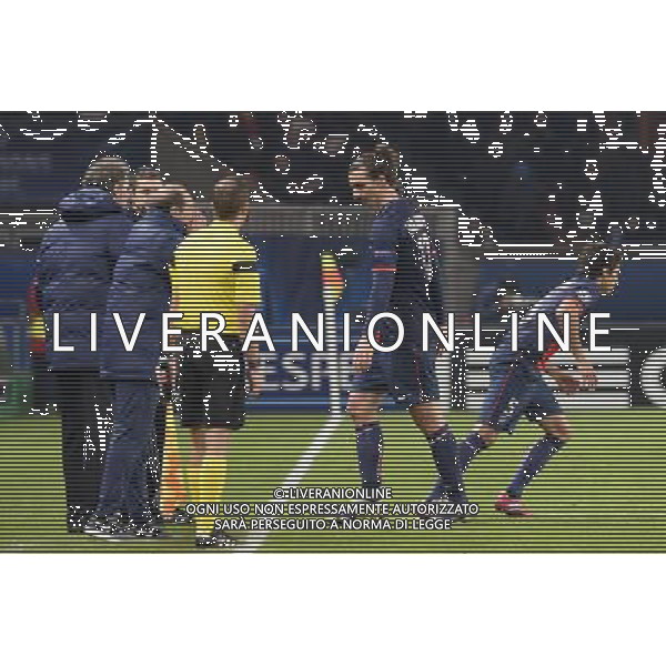 Zlatan IBRAHIMOVIC / MARQUINHOS - 27.11.2013 - Paris Saint Germain / Olympiakos - Champions League Photo : Fred Porcu / Icon Sport AG ALDO LIVERANI SAS ONLY ITALY