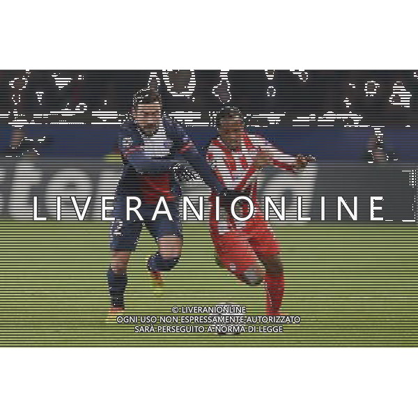 Ezequiel LAVEZZI / Leandro SALINO - 27.11.2013 - Paris Saint Germain / Olympiakos - Champions League Photo : Fred Porcu / Icon Sport AG ALDO LIVERANI SAS ONLY ITALY