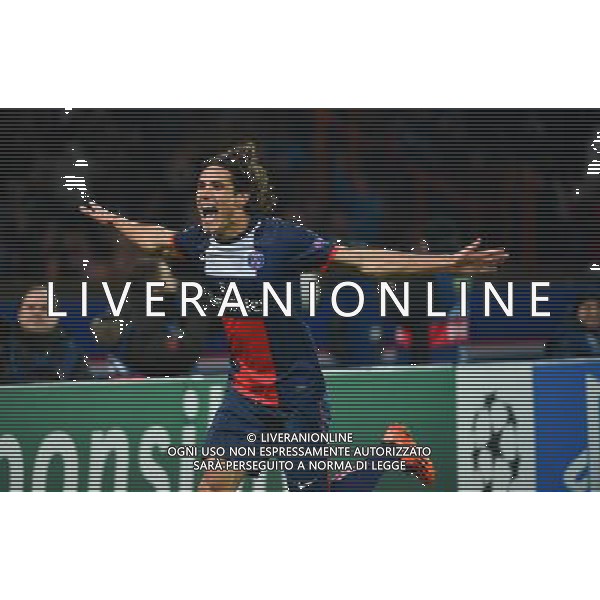 Joie Edinson CAVANI - 27.11.2013 - Paris Saint Germain / Olympiakos - Champions League Photo : Winter Press / Icon Sport AG ALDO LIVERANI SAS ONLY ITALY