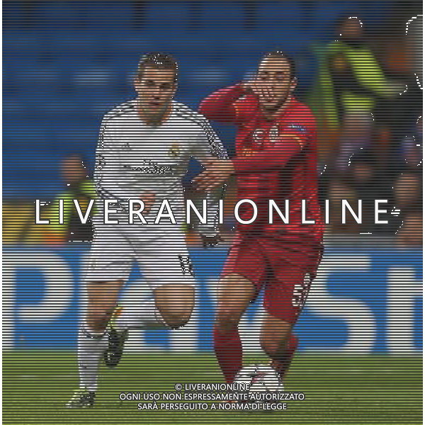 UEFA Champions League group B match between Real Madrid and Galatasaray SK at Santiago Bernabeu Stadium on November 27, 2013 in Madrid, Spain. Score: Real Madrid 4 vs Galatasaray 1 Pictured: Nordin Amrabat of Galatasaray and Nacho Fernandez of Real Madrid. LIGA MISTRZOW SEZON 2013/2014 PILKA NOZNA REAL MADRYT vs GALATASARAY ISTAMBUL FOT.SESKIM PHOTO/NEWSPIX.PL POLAND, TURKEY, GERMANY, AUSTRIA AND UK OUT !!! --- Newspix.pl AG ALDO LIVERANI SAS ONLY ITALY *** Local Caption *** www.newspix.pl mail us: info@newspix.pl call us: 0048 022 23 22 222 --- Polish Picture Agency by Ringier Axel Springer Poland