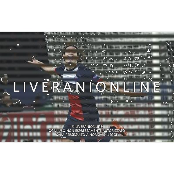 Edinson CAVANI - 27.11.2013 - Paris Saint Germain / Olympiakos - Champions League Photo : Winter Press / Icon Sport AG ALDO LIVERANI SAS ONLY ITALY