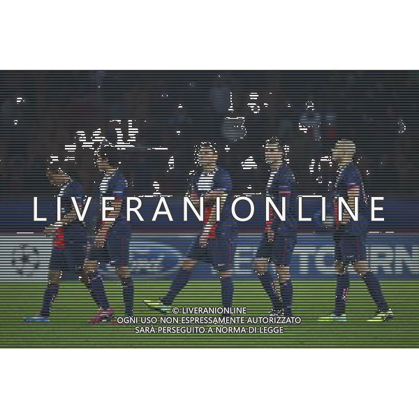 Joie PSG - 27.11.2013 - Paris Saint Germain / Olympiakos - Champions League Photo : Winter Press / Icon Sport AG ALDO LIVERANI SAS ONLY ITALY