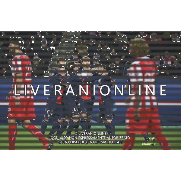 Joie Zlatan IBRAHIMOVIC - 27.11.2013 - Paris Saint Germain / Olympiakos - Champions League Photo : Winter Press / Icon Sport AG ALDO LIVERANI SAS ONLY ITALY