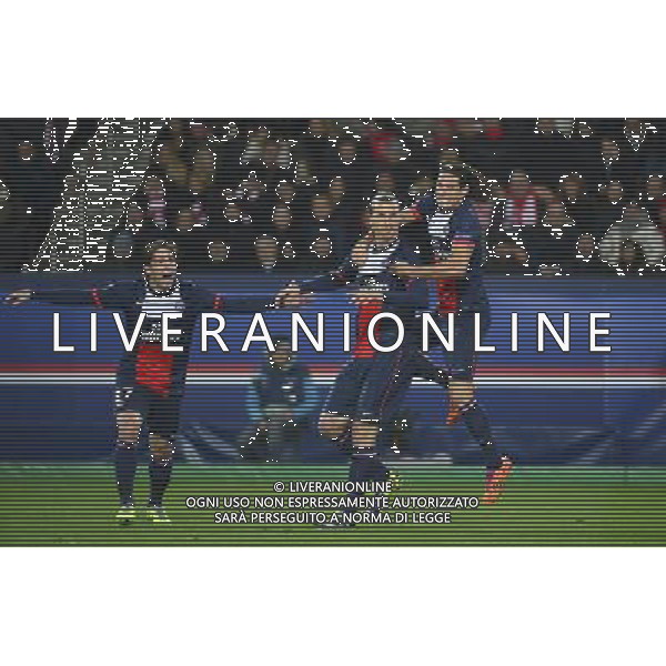 Joie Zlatan IBRAHIMOVIC - 27.11.2013 - Paris Saint Germain / Olympiakos - Champions League Photo : Winter Press / Icon Sport AG ALDO LIVERANI SAS ONLY ITALY