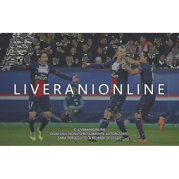 Joie Zlatan IBRAHIMOVIC - 27.11.2013 - Paris Saint Germain / Olympiakos - Champions League Photo : Winter Press / Icon Sport AG ALDO LIVERANI SAS ONLY ITALY