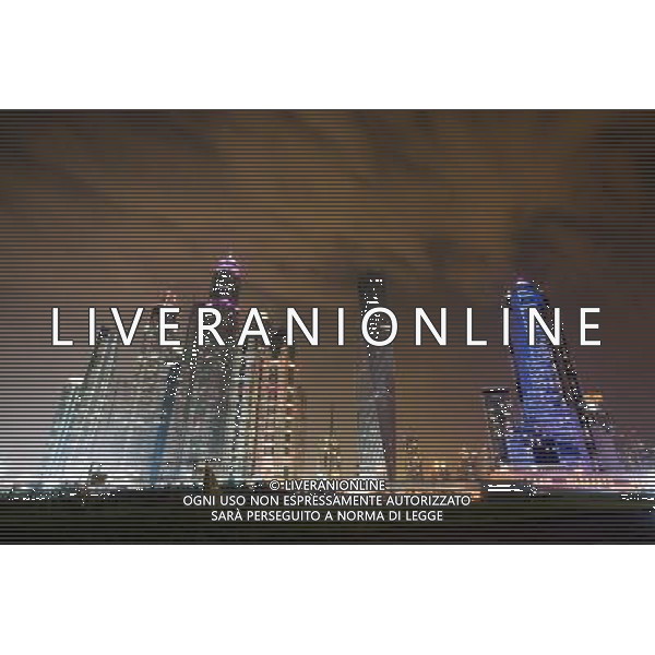 (131127) -- DUBAI, Nov. 27, 2013 () -- Photo taken on Nov. 20, 2013 shows the night view of Dubai, United Arab Emirates. Dubai won on Wednesday the right to host World Expo 2020 at the 154th General Assembly of the Bureau International des Expositions (BIE) in Paris. (/Cui Xinyu) ©photohsot/AGENZIA ALDO LIVERANI SAS - ITALY ONLY - La citta\' di Dubai, si e\' aggiudicato il diritto di ospitare World Expo 2020 alla 154ma Assemblea Generale del Bureau International des Expositions (BIE), Emirati Arabi Uniti 27 novembre 2013.