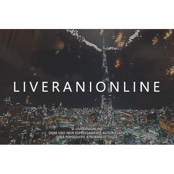 (131127) -- DUBAI, Nov. 27, 2013 () -- Photo taken on Nov. 22, 2013 shows the world\'s highest architecture Burj Khalifa tower at night in Dubai, United Arab Emirates. Dubai won on Wednesday the right to host World Expo 2020 at the 154th General Assembly of the Bureau International des Expositions (BIE) in Paris. (/Cui Xinyu) ©photohsot/AGENZIA ALDO LIVERANI SAS - ITALY ONLY - La citta\' di Dubai, si e\' aggiudicato il diritto di ospitare World Expo 2020 alla 154ma Assemblea Generale del Bureau International des Expositions (BIE), Emirati Arabi Uniti 27 novembre 2013.