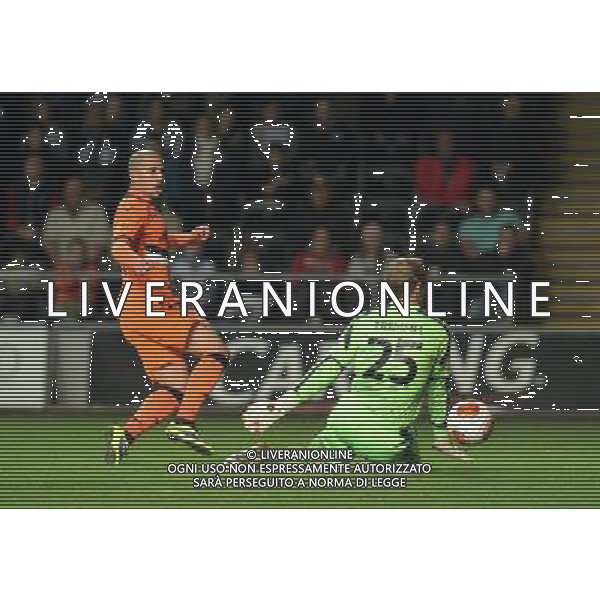 Valencia\'s Sofiane Feghouli has a shot at goal only to see it go wide Photo by Ian Cook/CameraSport Football - UEFA Europa League Group A - Swansea City v Valencia - Thursday 28th November 2013 - The Liberty Stadium - Swansea © CameraSport - 43 Linden Ave. Countesthorpe. Leicester. England. LE8 5PG - Tel: +44 (0) 116 277 4147 - admin@camerasport.com - www.camerasport.com AG ALDO LIVERANI SAS ONLY ITALY