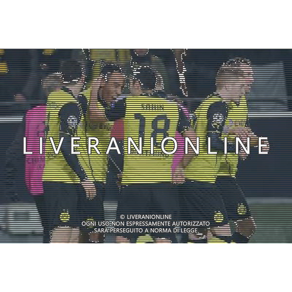 BORUSSIA DORTMUND CALCIO NELLA FOTO: ESULTANZA PIERRE-ERMERICK AUBAMEYANG FOTO MOSCA- AG.LIVERANI ag aldo liverani sas