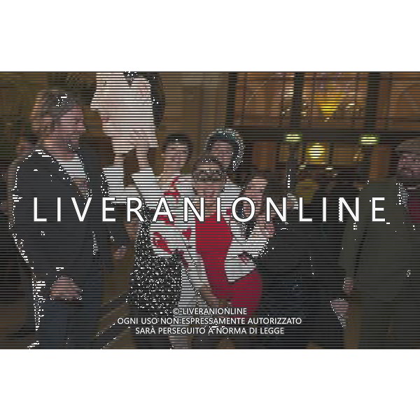 Fans arrive in fancy dress for an Arcade Fire Show at Winter Gardens, Blackpool on 27th September 2013. ©photohsot/AGENZIA ALDO LIVERANI SAS - ITALY ONLY - EDITORIAL USE ONLY