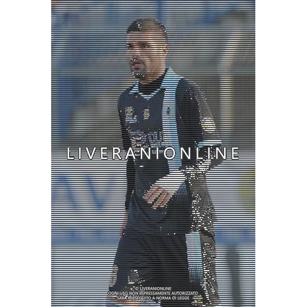 Busto Arsizio (VA) 1-12-2013 Stadio Carlo Speroni Campionato Lega PRO Prima Divisione girone A - 12Â° giornata Pro Patria - Virtus Entella nella foto Vinicio Cervo Deluca Cesar (Virtus Entella) foto Roberto Garavaglia - ag. Aldo Liverani sas