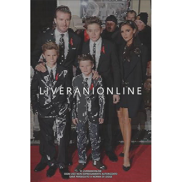  David Beckham, Victoria Beckham, Romeo Beckham, Brooklyn Beckham and Cruz Beckham attending the world premiere of \'The Class of 92\' at the Odeon West End, London, on Sunday December 01, 2013. AG ALDO LIVERANI SAS ONLY ITALY