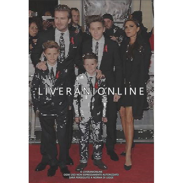 David Beckham, Victoria Beckham, Romeo Beckham, Brooklyn Beckham and Cruz Beckham attending the world premiere of \'The Class of 92\' at the Odeon West End, London, on Sunday December 01, 2013. AG ALDO LIVERANI SAS ONLY ITALY