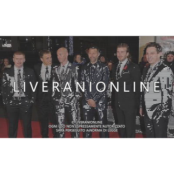 Paul Scholes, Phil Neville, Nicky Butt, Ryan Giggs, David Beckham and Gary Neville attending the world premiere of \'The Class of 92\' at the Odeon West End, London, on Sunday December 01, 2013. AG ALDO LIVERANI SAS ONLY ITALY
